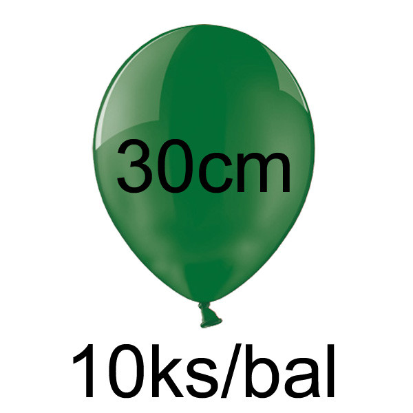 Balonek KRYSTAL - Ø30cm - zelená (10 ks/bal)