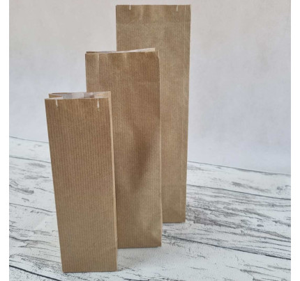 Papírové sáčky s pergamenem - 7 x 4 x 20,5 cm (50 ks/bal)